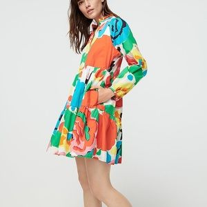 J.Crew Tiered Popover Dress in Ratti Jardin Floral